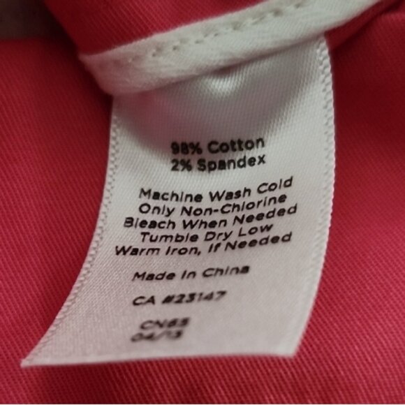 Talbots Pink Capris Vibrant Cotton Blend - Picture 5 of 7